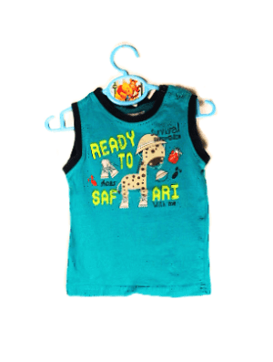 Wibra zomer tanktop boys groen met Ready to Safari maat 80