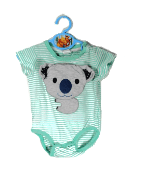 H&M rompertje wit groen gestreept met koala beertje maatje 68