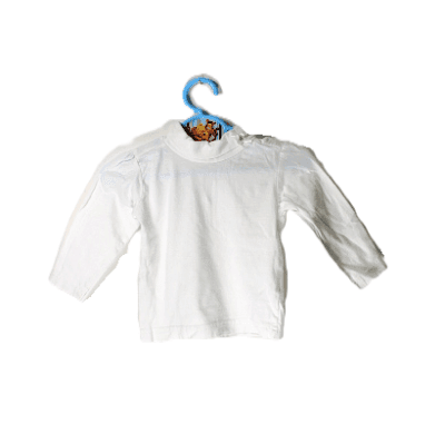 Zeeman shirtje wit met col en strikje maatje 74