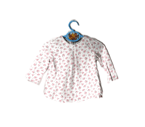 Early Days shirtje wit met all over bloemetjes patroon maat 80