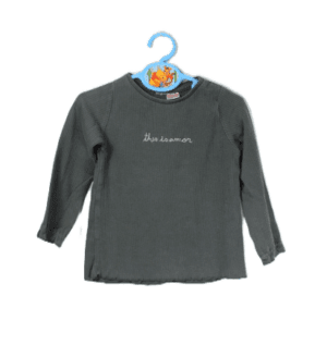 Zara girls shirtje antraciet met lange mouwen maatje 104