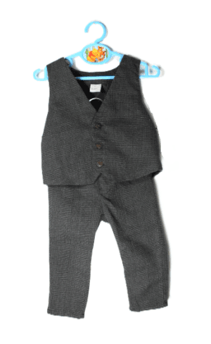 H&M 2 delig pak boys broek met gilet maatje 80