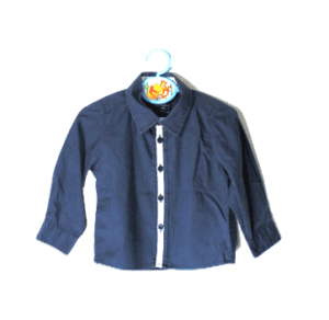 Name it overhemd boys donkerblauw met lange mouwen maat 80