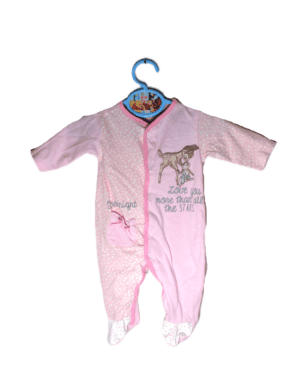 Disney Bambi boxpakje roze met lange mouwen en voetjes maatje 62