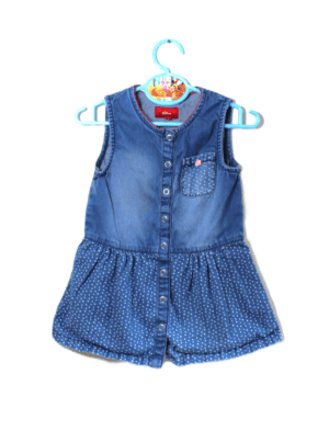 s.Oliver denim jurkje mouwloos maatje 86