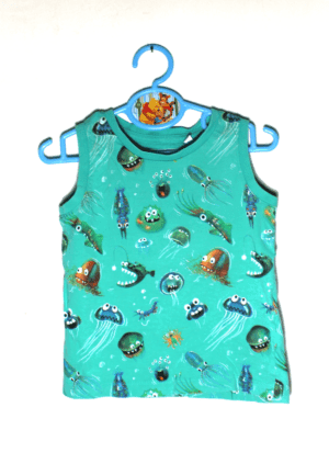 C&A Tough Team tanktop groen met zeediertjes maatje 92