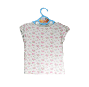 Palomino van C&A girls shirtje wit met bloemetjespatroon maatje 92