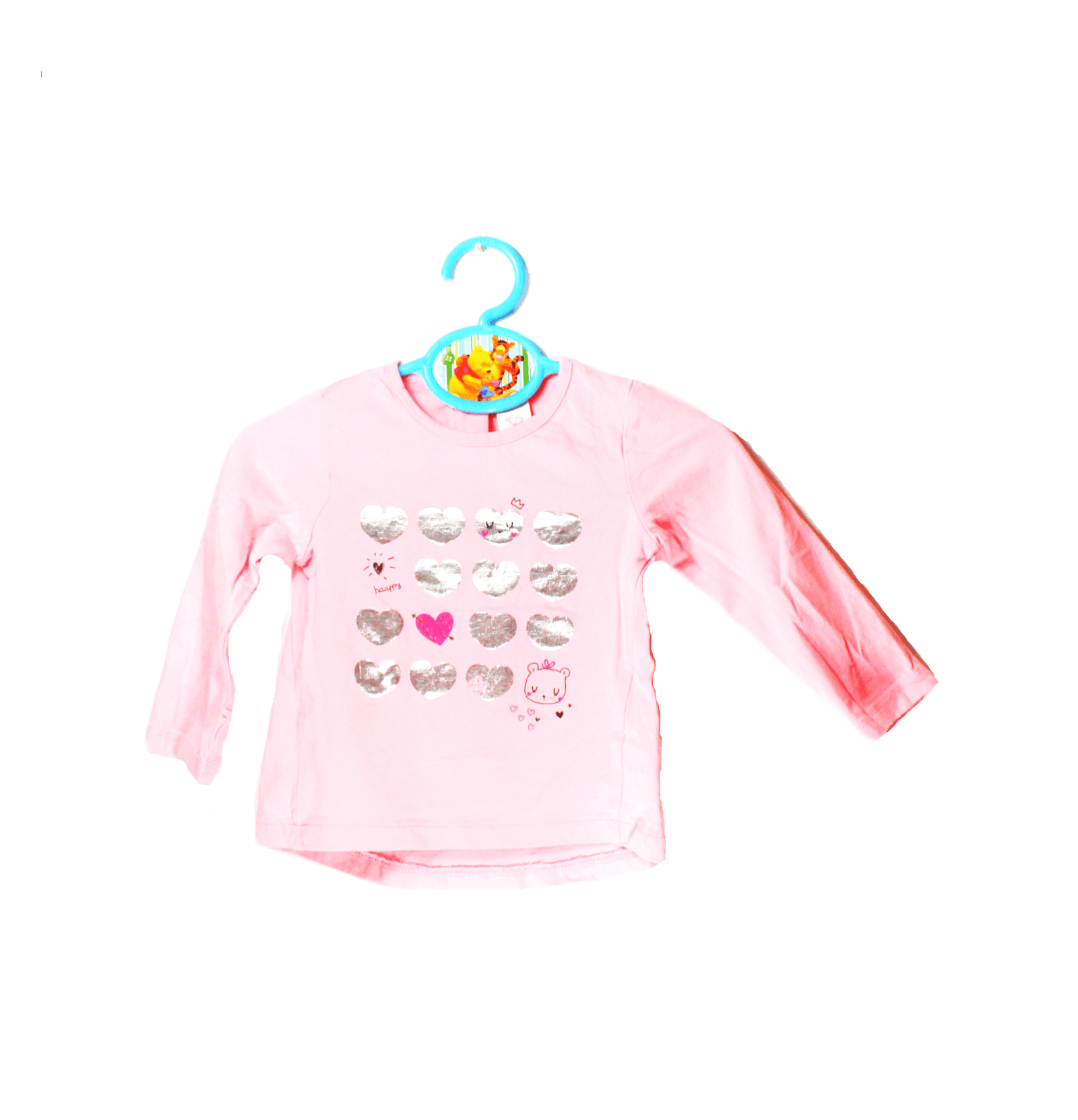 Baby club roze shirtje met lange mouwtjes maatje 74