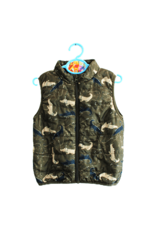 Name it dunne legergroene boys bodywarmer met krokodillen maatje 92