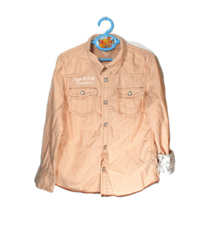 Tommy Hilfiger blouse zalmroze en wit gestreept maat 122
