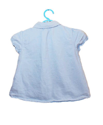 Mooie Ralph Lauren blouse lichtblauw voor meisjes maatje 98 - Afbeelding 2