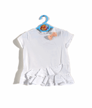 Zara baby girl shirtje wit met ruches maatje 104