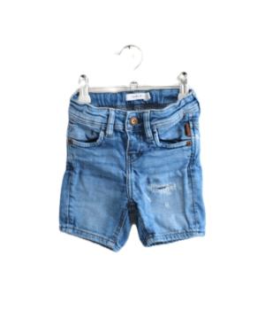 Korte jeans broek boys Name it moustache effect maatje 98
