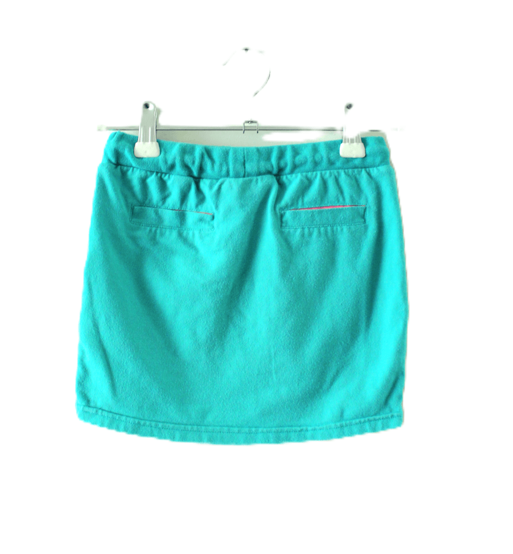Turquoise rokje met vaste overslag van B.Nosy maat 122/128 - Afbeelding 2