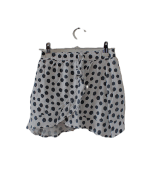 Little Miss Juliette omslag rokje wit met zwarte dots maat128